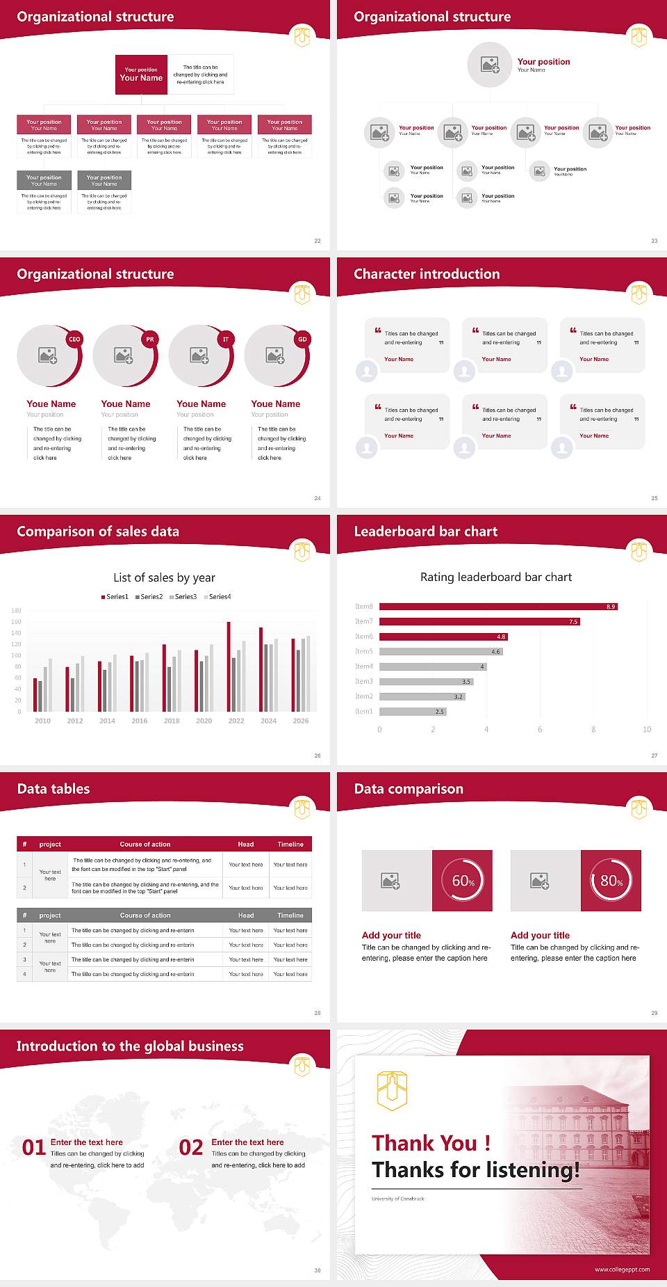 University of Osnabrück Academic Presentation/Research Findings Report PPT Template4:3 ratio PPT effect preview image4