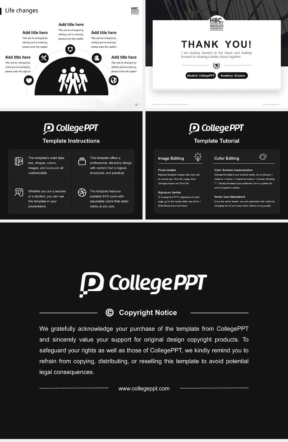 Biberach University of Applied Sciences National Scholarship Defense PPT Template4:3 ratio PPT effect preview image4