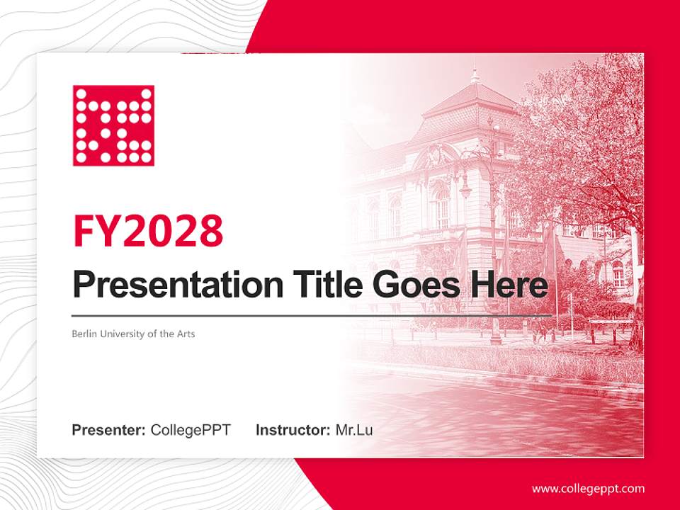 Berlin University of the Arts Academic Presentation/Research Findings Report PPT Template4:3 ratio PPT effect preview image5