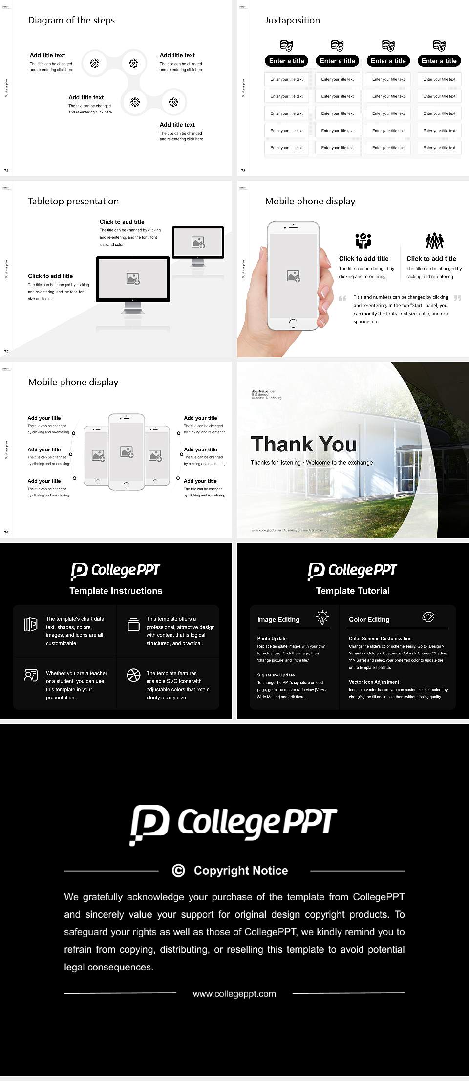 Academy of Fine Arts Nuremberg Competition/Entrepreneurship Contest PPT Template4:3 ratio PPT effect preview image9