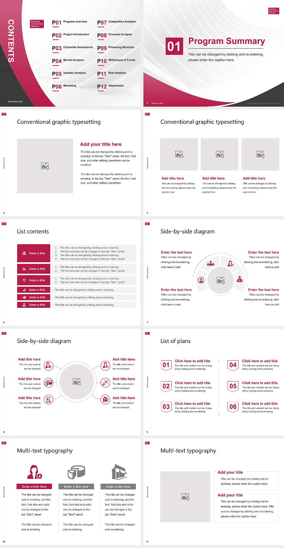 Bauhaus University Weimar Competition/Entrepreneurship Contest PPT Template4:3 ratio PPT effect preview image2