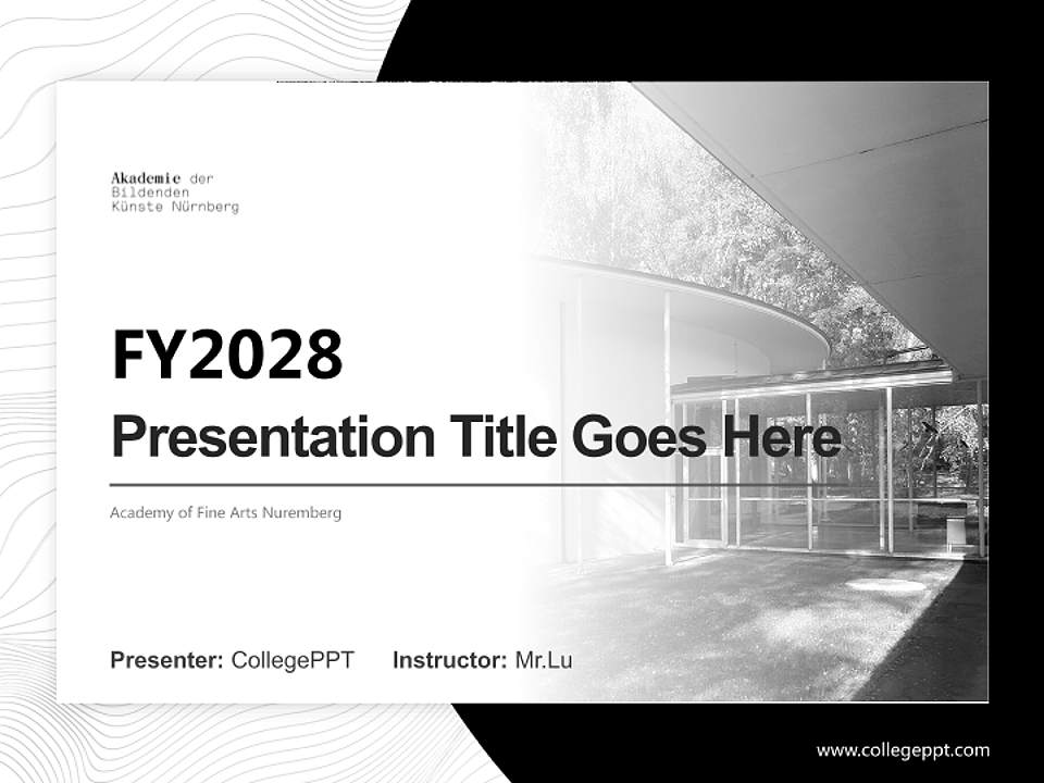 Academy of Fine Arts Nuremberg Academic Presentation/Research Findings Report PPT Template4:3 ratio PPT effect preview image5