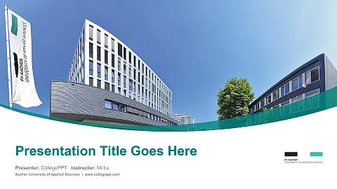 Aachen University of Applied Sciences Course/Courseware Creation PPT Template