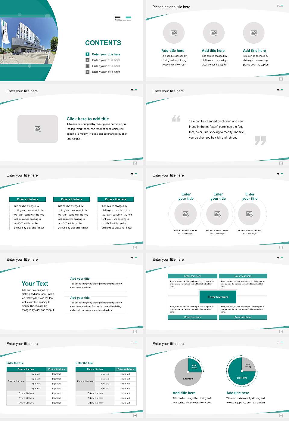 Aachen University of Applied Sciences Course/Courseware Creation PPT Template16:9 ratio PPT effect preview image2