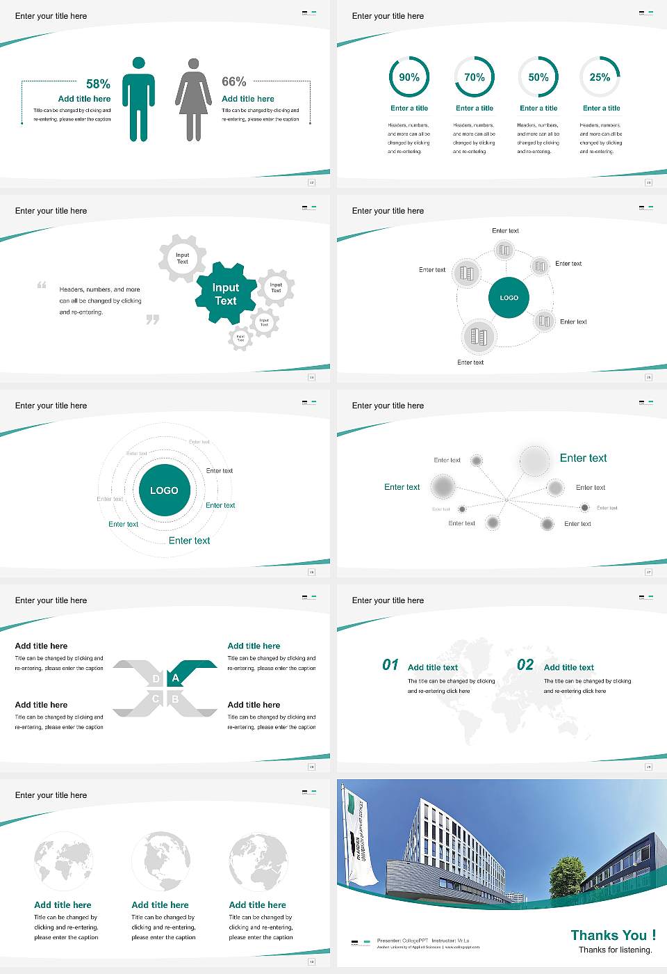 Aachen University of Applied Sciences Course/Courseware Creation PPT Template16:9 ratio PPT effect preview image4