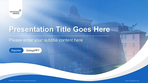 Ansbach University of Applied Sciences Lecture Sharing and Networking Event PPT Template