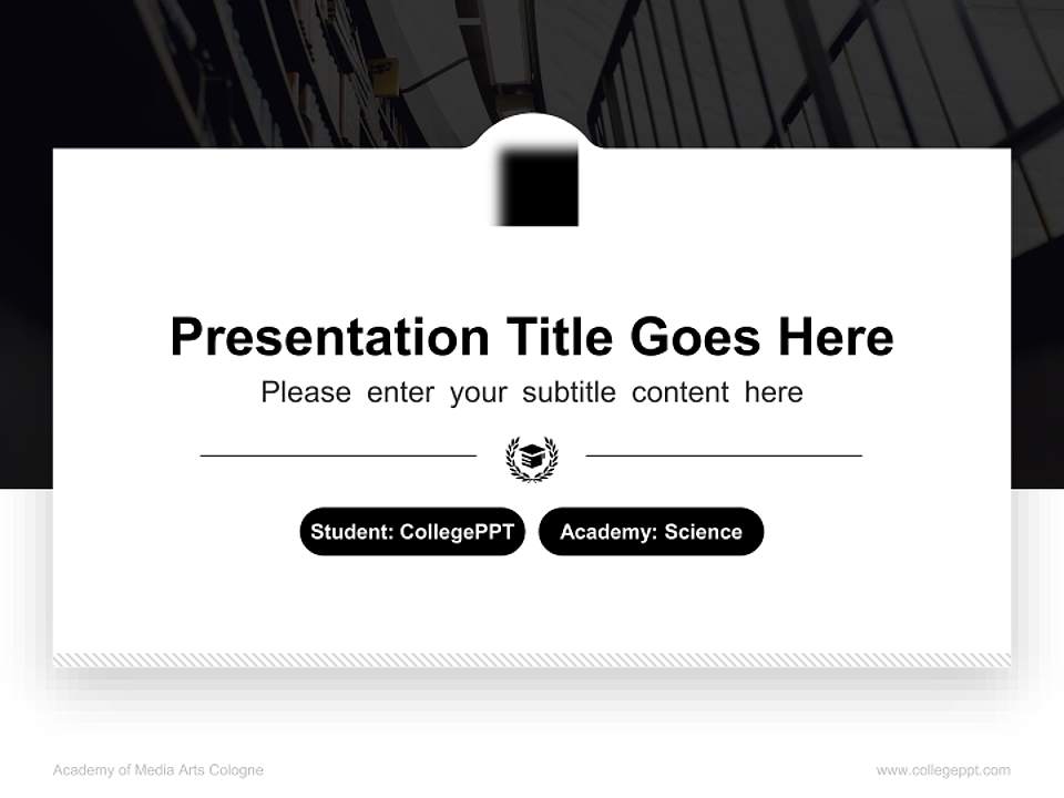 Academy of Media Arts Cologne National Scholarship Defense PPT Template4:3 ratio PPT effect preview image4