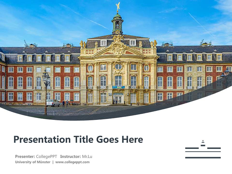 University of Münster Course/Courseware Creation PPT Template4:3 ratio PPT effect preview image5