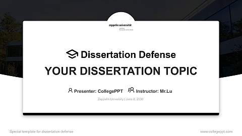 Zeppelin University Graduation Thesis Defense PPT Template