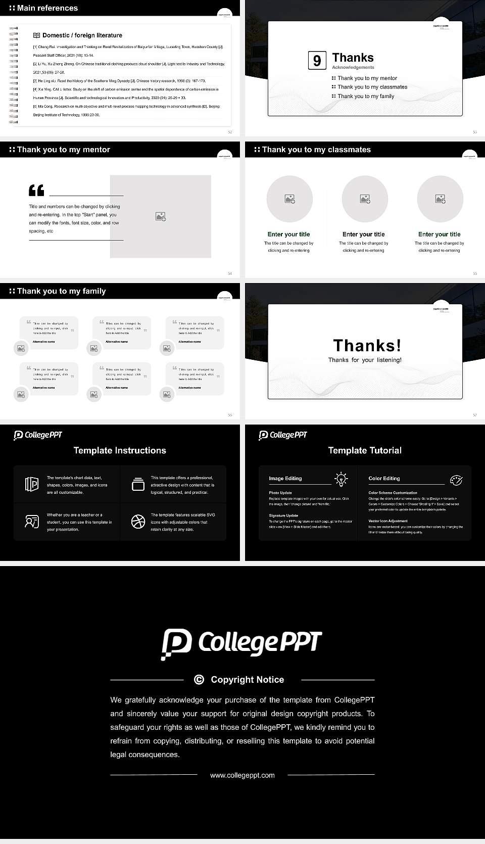 Zeppelin University Graduation Thesis Defense PPT Template16:9 ratio PPT effect preview image7