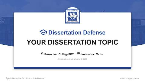 Allensbach University Graduation Thesis Defense PPT Template