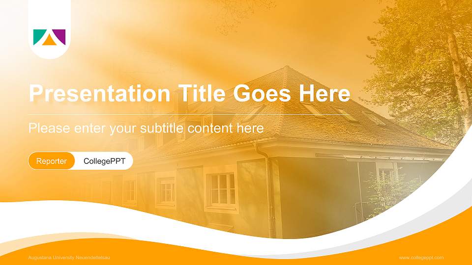 Augustana University Neuendettelsau Lecture Sharing and Networking Event PPT Template16:9 ratio PPT effect preview image