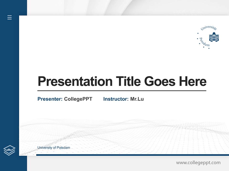 University of Potsdam Thesis Proposal/Graduation Defense PPT Template4:3 ratio PPT effect preview image5