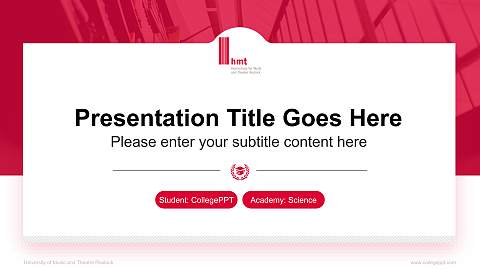 University of Music and Theatre Rostock National Scholarship Defense PPT Template