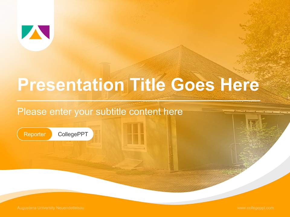 Augustana University Neuendettelsau Lecture Sharing and Networking Event PPT Template4:3 ratio PPT effect preview image4