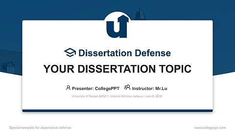 University of Siegen – Unteres Schloss campus Graduation Thesis Defense PPT Template