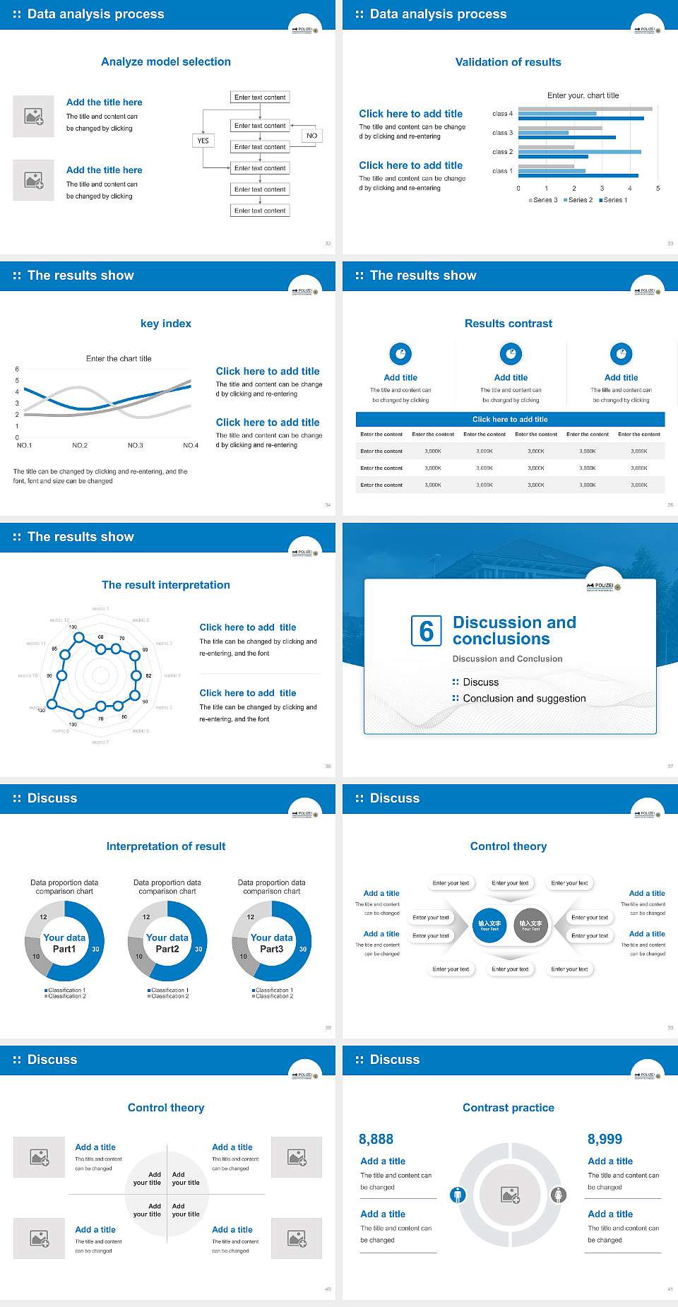 Baden-Württemberg Police University Graduation Thesis Defense PPT Template4:3 ratio PPT effect preview image5