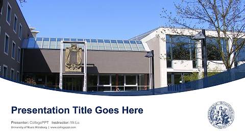 University of Music Würzburg Course/Courseware Creation PPT Template