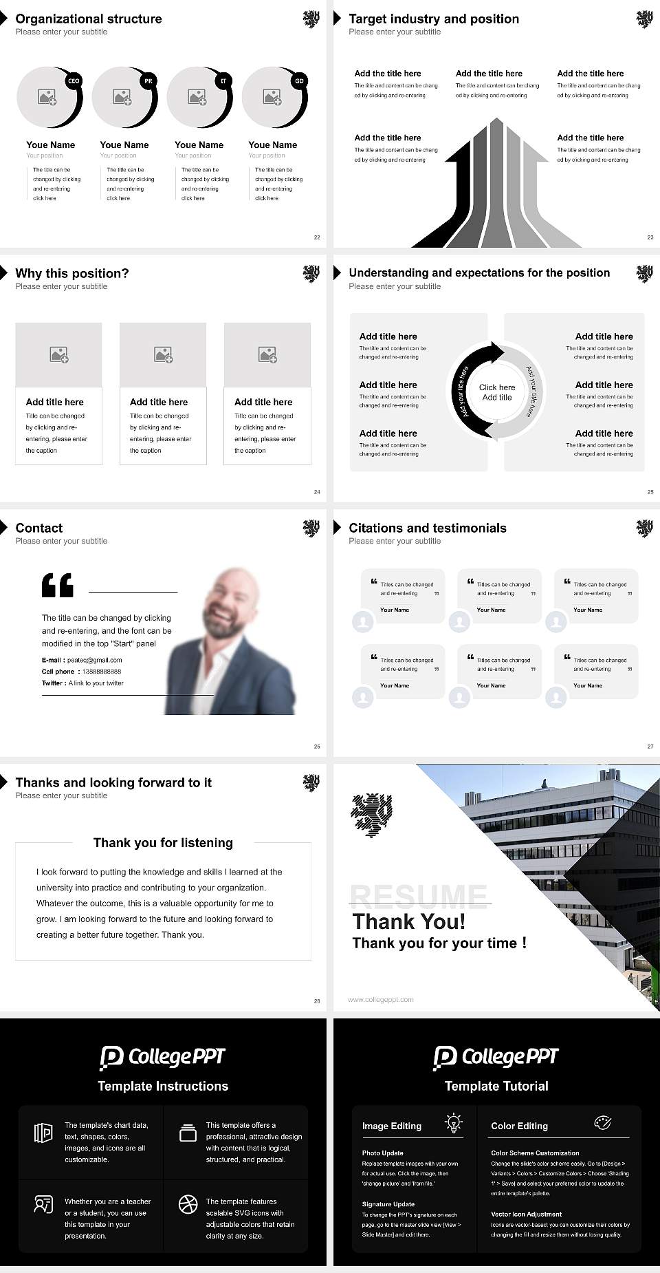 University of Wuppertal Resume PPT Template4:3 ratio PPT effect preview image4