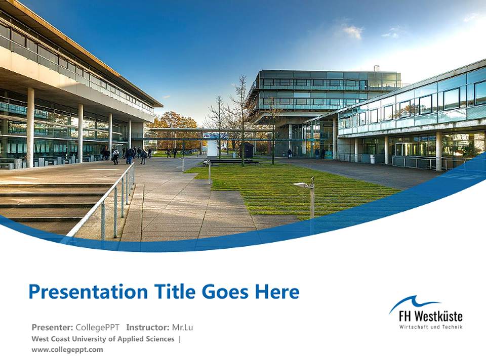 West Coast University of Applied Sciences Course/Courseware Creation PPT Template4:3 ratio PPT effect preview image5