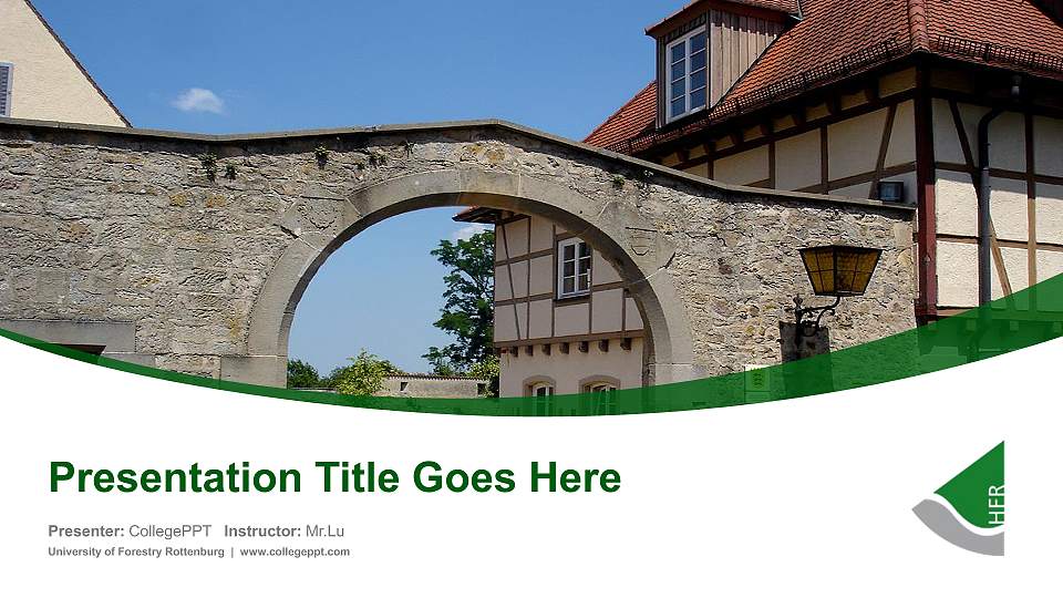 University of Forestry Rottenburg Course/Courseware Creation PPT Template16:9 ratio PPT effect preview image