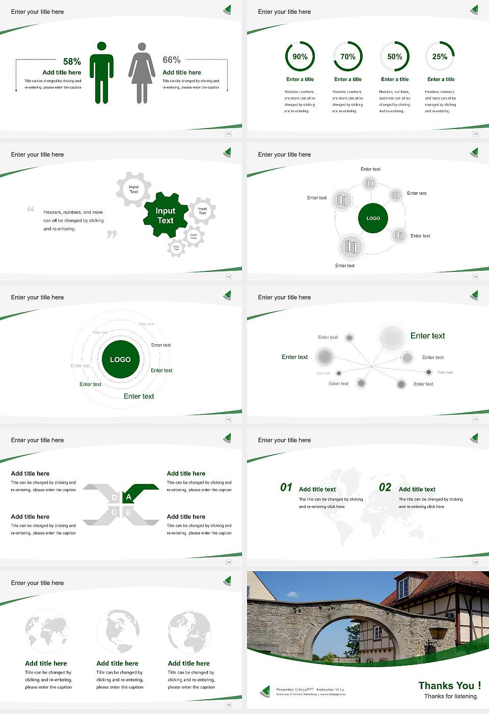 University of Forestry Rottenburg Course/Courseware Creation PPT Template16:9 ratio PPT effect preview image4