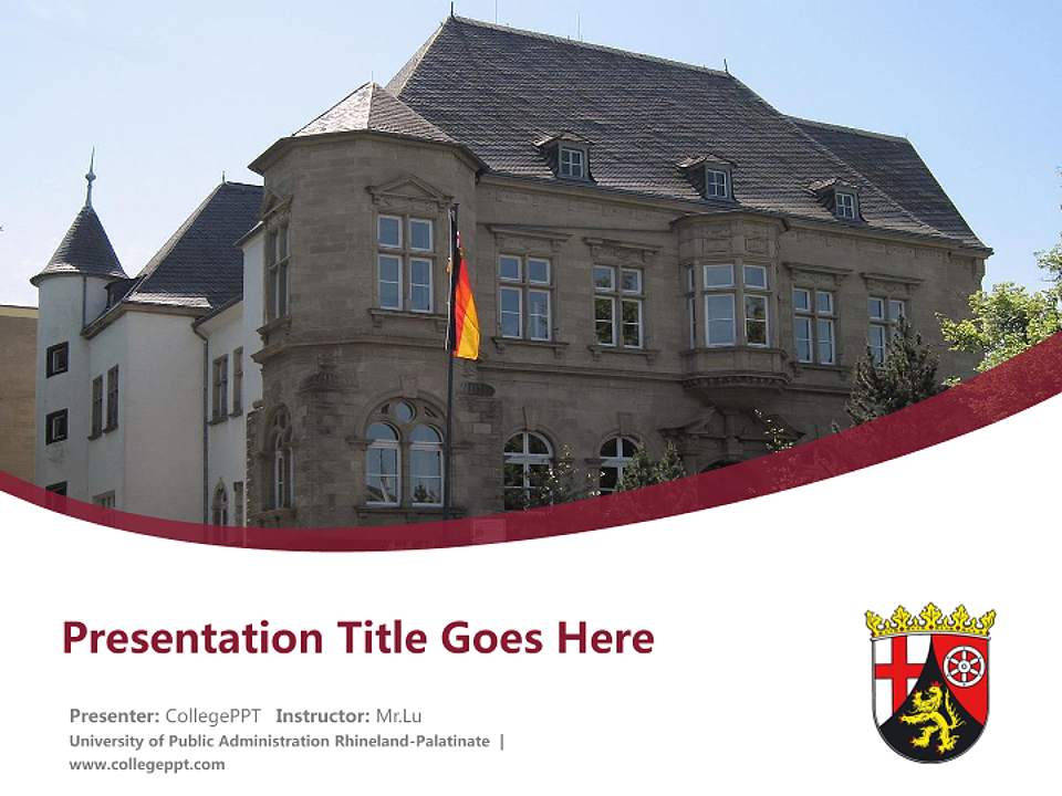University of Public Administration Rhineland-Palatinate Course/Courseware Creation PPT Template4:3 ratio PPT effect preview image5