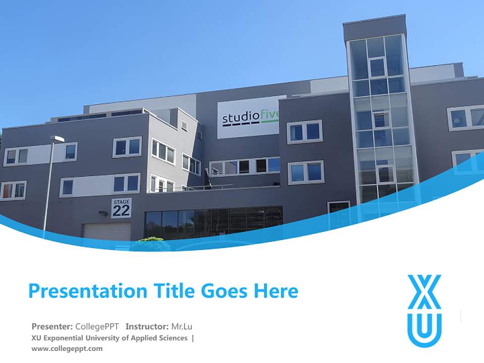 XU Exponential University of Applied Sciences Course/Courseware Creation PPT Template4:3 ratio PPT effect preview image5