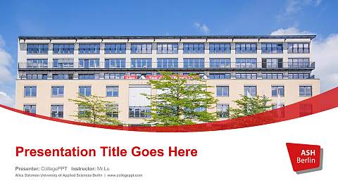 Alice Salomon University of Applied Sciences Berlin Course/Courseware Creation PPT Template
