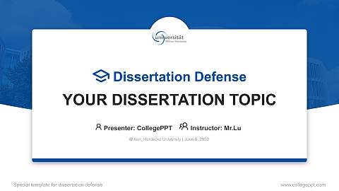 Witten_Herdecke University Graduation Thesis Defense PPT Template