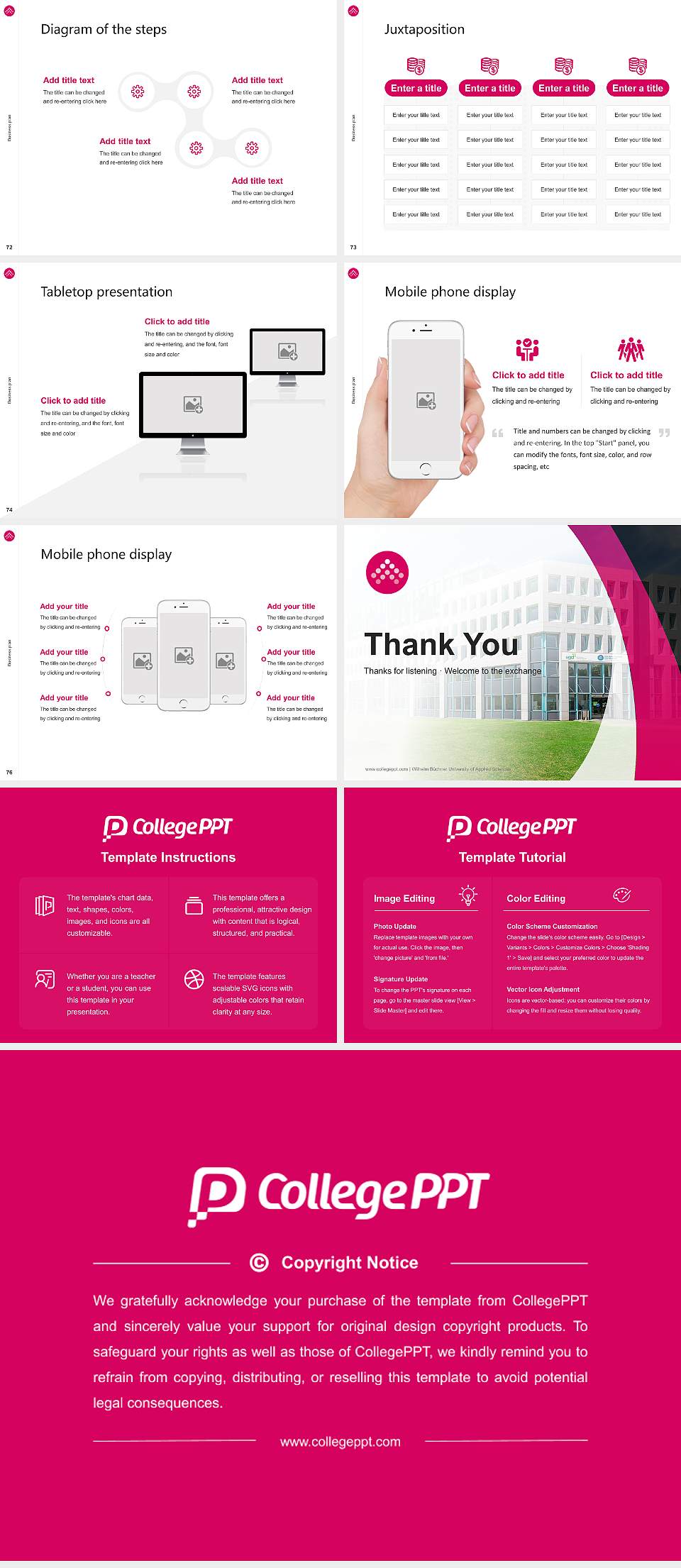 Wilhelm Büchner University of Applied Sciences Competition/Entrepreneurship Contest PPT Template4:3 ratio PPT effect preview image9