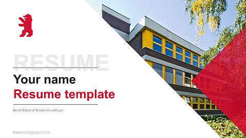 Berlin School of Economics and Law Resume PPT Template