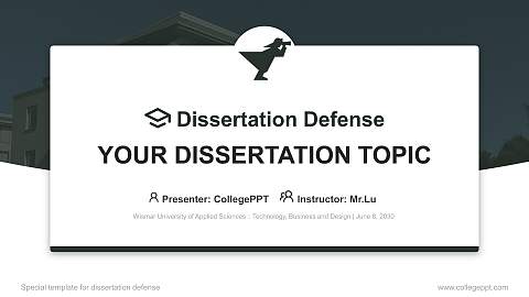 Wismar University of Applied Sciences：Technology, Business and Design Graduation Thesis Defense PPT Template