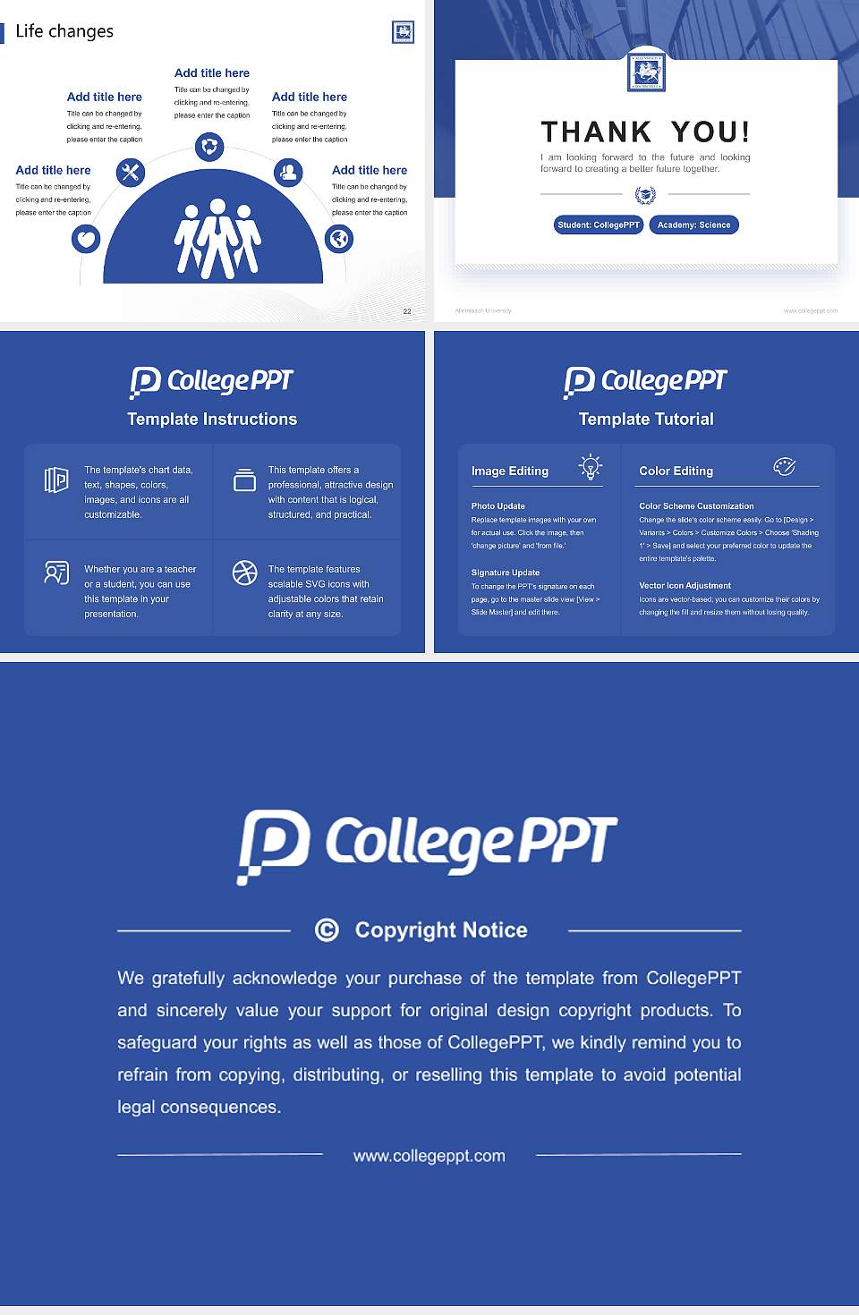 Allensbach University National Scholarship Defense PPT Template4:3 ratio PPT effect preview image4
