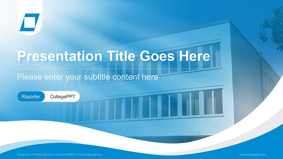 University of Public Service in Bavaria – Starnberg campus Lecture Sharing and Networking Event PPT Template16:9 ratio PPT effect preview image