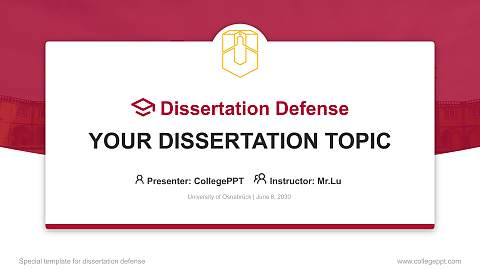 University of Osnabrück Graduation Thesis Defense PPT Template