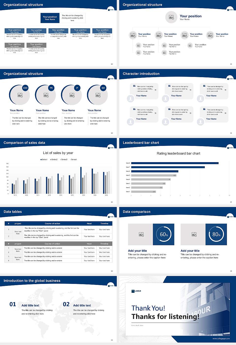University of Labour Academic Presentation/Research Findings Report PPT Template16:9 ratio PPT effect preview image4