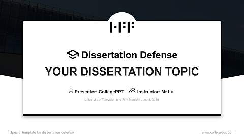University of Television and Film Munich Graduation Thesis Defense PPT Template