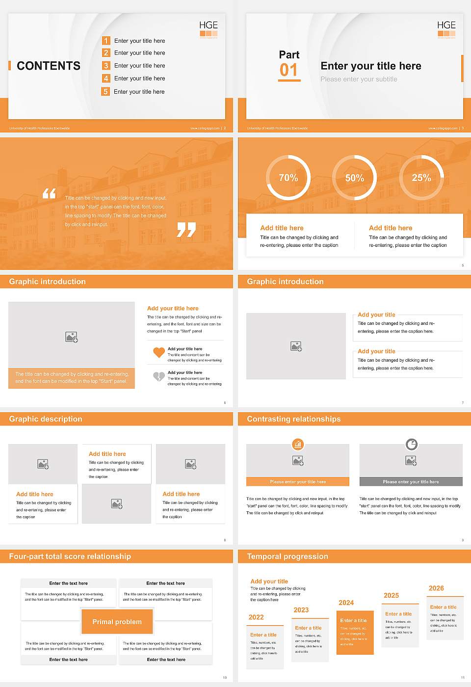 University of Health Professions Eberswalde Thesis Proposal/Graduation Defense PPT Template16:9 ratio PPT effect preview image2