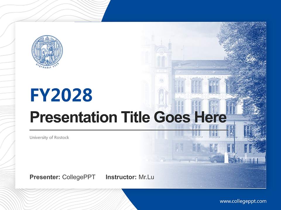 University of Rostock Academic Presentation/Research Findings Report PPT Template4:3 ratio PPT effect preview image5