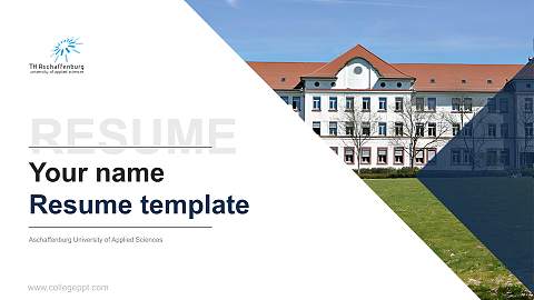 Aschaffenburg University of Applied Sciences Resume PPT Template