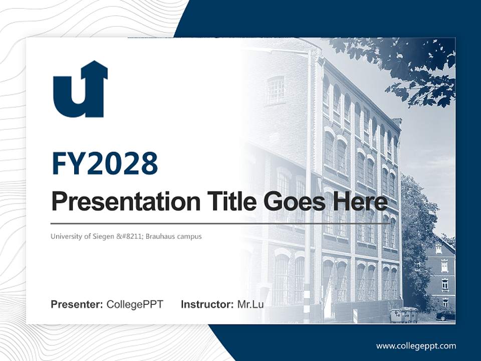 University of Siegen – Brauhaus campus Academic Presentation/Research Findings Report PPT Template4:3 ratio PPT effect preview image5