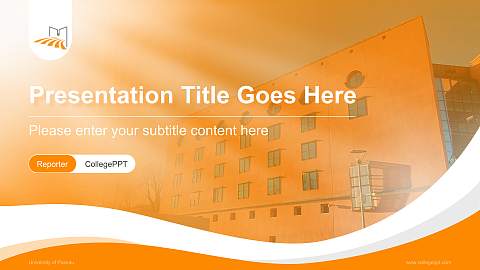 University of Passau Lecture Sharing and Networking Event PPT Template