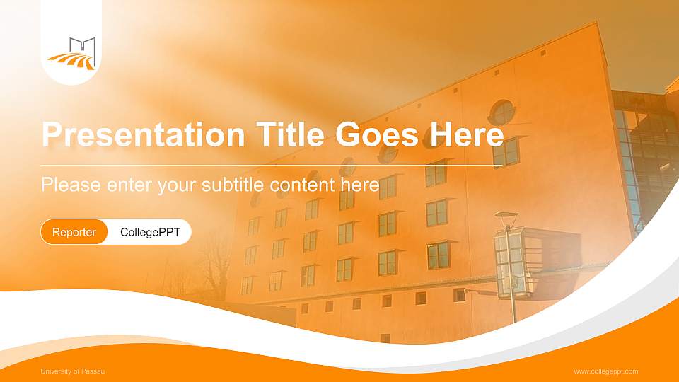 University of Passau Lecture Sharing and Networking Event PPT Template16:9 ratio PPT effect preview image