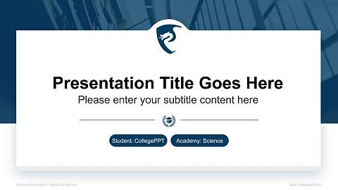 Worms University of Applied Sciences National Scholarship Defense PPT Template