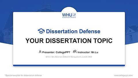 WHU – Otto Beisheim School of Management Graduation Thesis Defense PPT Template