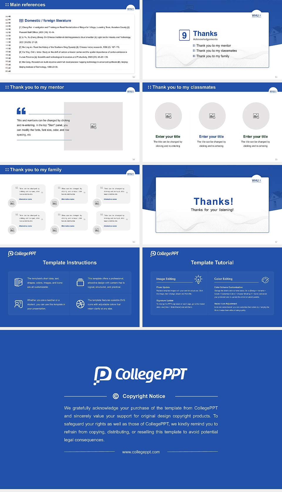 WHU – Otto Beisheim School of Management Graduation Thesis Defense PPT Template16:9 ratio PPT effect preview image7