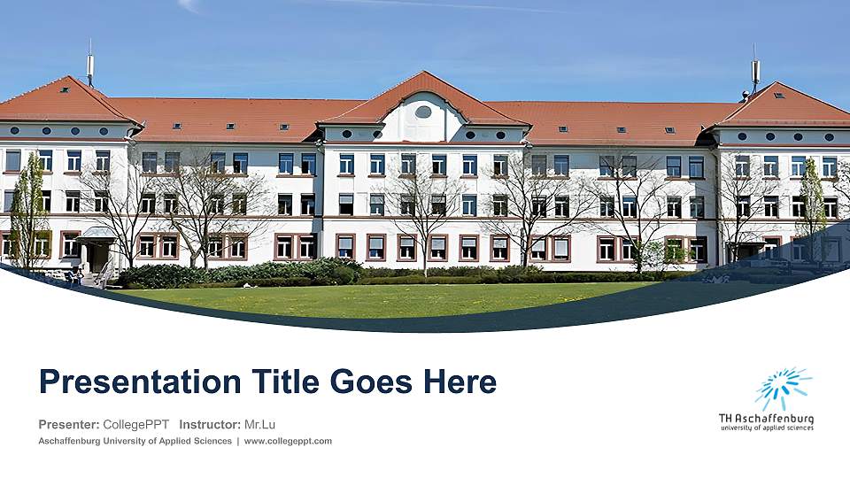 Aschaffenburg University of Applied Sciences Course/Courseware Creation PPT Template16:9 ratio PPT effect preview image