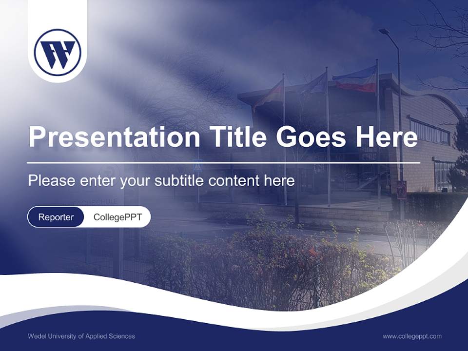 Wedel University of Applied Sciences Lecture Sharing and Networking Event PPT Template4:3 ratio PPT effect preview image4