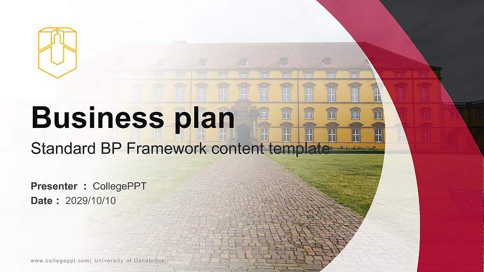 University of Osnabrück Competition/Entrepreneurship Contest PPT Template16:9 ratio PPT effect preview image